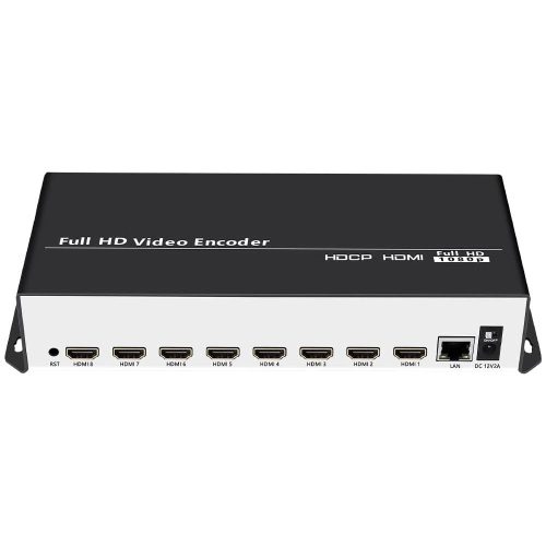 URAYCODER MULTICANAL H.265 H.264 HD HDMI VIDEO TRANSMISIÓN EN VIVO CODIFICADOR IPTV PARA 8 SEÑALES HDMI A SRT RTSP RTMP RTMPS HLS MULTICAST HTTP MP4 FLV M3U8 TS, ‎UHE265-8