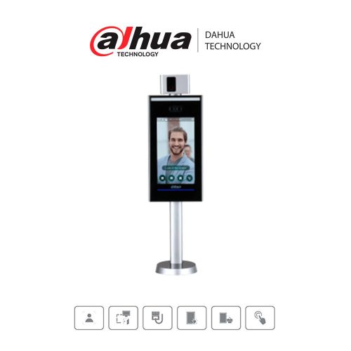 CONTROL DE ACCESO DAHUA CON RECONOCIMIENTO FACIAL Y MEDICIÓN DE TEMPERATURA, PANTALLA TOUCH DE 7 PULGADAS