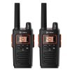 JUEGO DE RADIOS COBRA RX380 WALKIE TALKIES - RECARGABLE, 40 CANALES PREESTABLECIDOS, BIDIRECCIONAL DE LARGO ALCANCE DE 32 MILLAS (PAQUETE DE 2), NEGRO