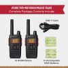 JUEGO DE RADIOS COBRA RX380 WALKIE TALKIES - RECARGABLE, 40 CANALES PREESTABLECIDOS, BIDIRECCIONAL DE LARGO ALCANCE DE 32 MILLAS (PAQUETE DE 2), NEGRO