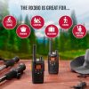 JUEGO DE RADIOS COBRA RX380 WALKIE TALKIES - RECARGABLE, 40 CANALES PREESTABLECIDOS, BIDIRECCIONAL DE LARGO ALCANCE DE 32 MILLAS (PAQUETE DE 2), NEGRO, 100179589 - Image 3