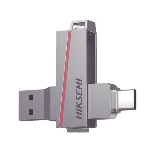 MEMORIA USB DUAL DE 256 GB, USB-C Y USB-A, TRANSFERENCIA DE ALTA VELOCIDAD, METÁLICA, COMPATIBLE CON DISPOSITIVOS MÓVILES, WINDOWS, MAC Y LINUX, HS-USB-E307C 256G