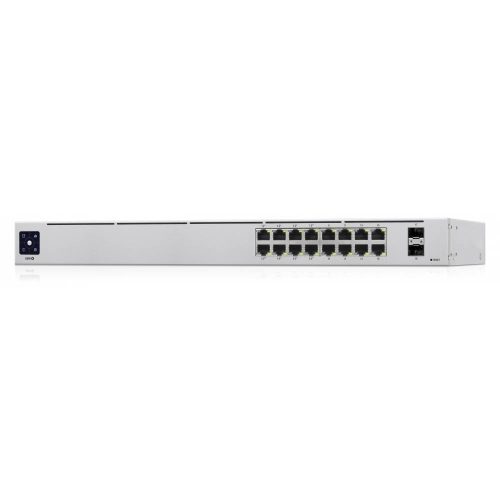 SWITCH UBIQUITI NETWORKS GIGABIT ETHERNET USW-16-POE, 16 PUERTOS 10 100 1000MBPS + 2 PUERTOS SFP, 36GBIT S, ADMINISTRABLE, USW-16-POE