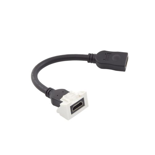 ADAPTADOR HDMI SIEMON CON PIGTAIL HEMBRA-HEMBRA, PARA VÍDEO 720, 1080P, 4K UHD COMPATIBLE CON FACEPLATES MAX SIEMON DE 2 SALIDAS, COLOR BLANCO, X-HD2.0-02