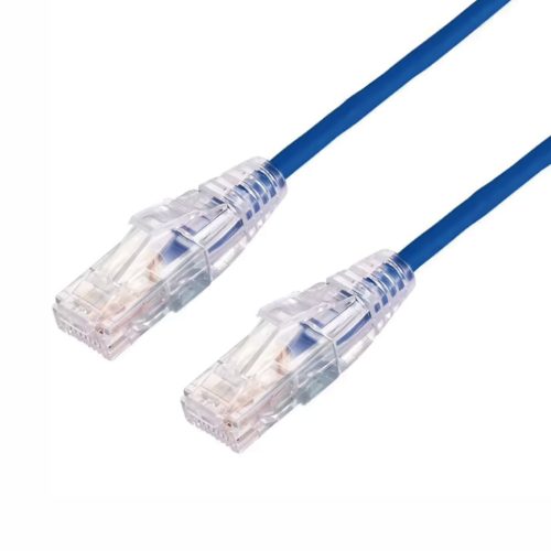 CABLE DE PARCHEO INKEDPRO BY EPCOM SLIM UTP CAT6A - 2 M AZUL, DIÁMETRO REDUCIDO (28 AWG), LP-UT6A-200-BU28