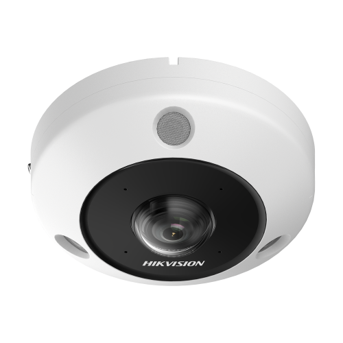CÁMARA FISHEYE IP HIKVISION DS-2CD6365G1-IVS 6MP 360°, DEWARPING, HEAT MAP, CONTEO DE PERSONAS, IR 15M, IP67, IK10, AUDIO, ALARMA
