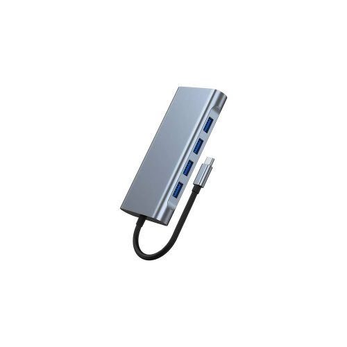 DOCKING STATION URBAN BALANCE UBSC11, 4X USB 3.0, 2X USB-C, 1X HDMI, 1X RJ-45, 1X SD, 1X MICROSD, GRIS, CARGA PD 100W, UBSC11