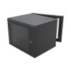 GABINETE LINKEDPRO ABATIBLE DE PARED (CON MARCO TRASERO) CON RACK 19 DE 9 UNIDADES, VENTANA DE CRISTAL TEMPLADO, SR-1909-GAP-V4