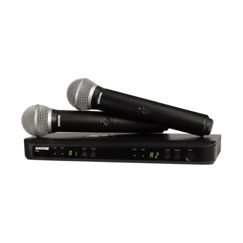 KIT MICRÓFONO SHURE BLX288/PG58, INALÁMBRICO, XLR, NEGRO, BLX288/PG58