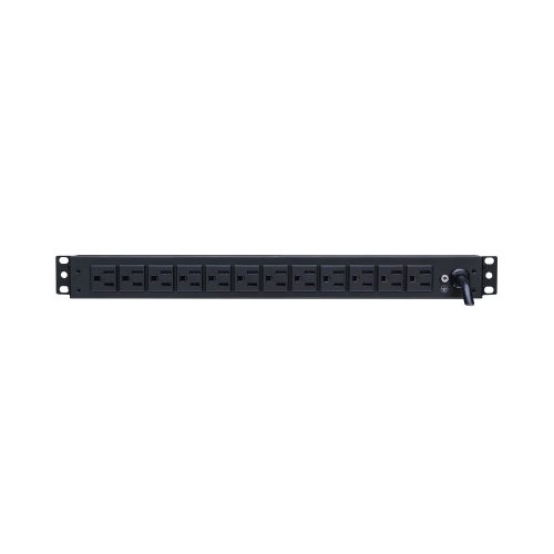 PDU CYBERPOWER BÁSICO PARA DISTRIBUCIÓN DE ENERGÍA, CON 12 TOMAS NEMA 5-15R TRASERAS, 1UR, 15 AMP, 120 VCA, PDU15B12R
