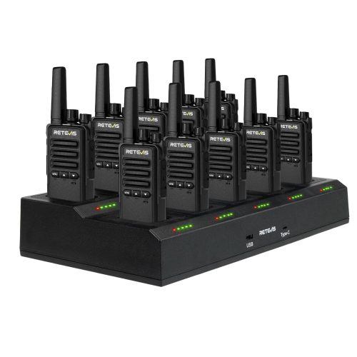 RADIOS DE COMUNICACIÓN RETEVIS RT668B DE DOS VÍAS 10 PACK CON GANG CHARGER