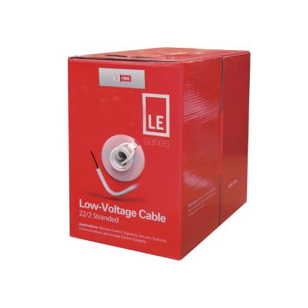 SFIRE BOBINA DE CABLE PARA ALARMA DE 2 CONDUCTORES, 305 METROS, BLANCO