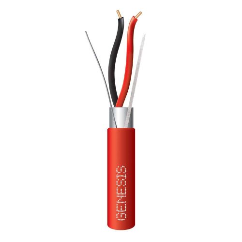 BOBINA DE 305 METROS GENESIS DE ALAMBRE, 2 X 16 AWG, RISER, PARA APLICACIONES DE INCENDIO FPLR, BLINDADO SÓLIDO COLOR ROJO, 4406-1104