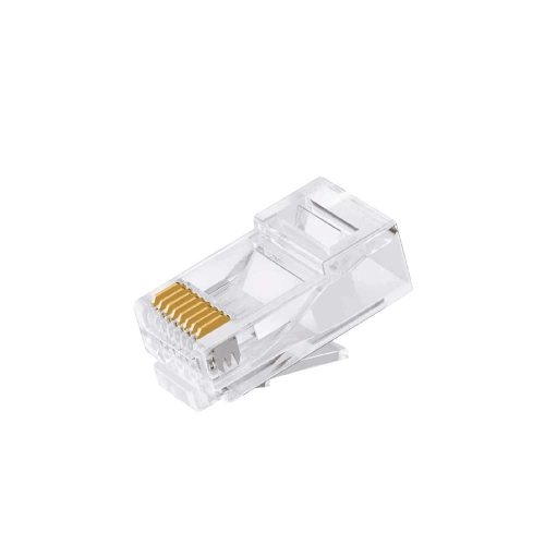 DAHUA JACK DE RED CAT5E PASS THROUGH, TRANSPARENTE, CHAPADO DE ORO DE 15 U, 100 PIEZAS, CLASIFICACIÓN DE RESISTENCIA AL FUEGO UL94V-2, DH-PFM976-531