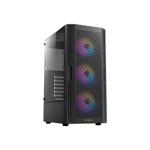 GABINETE ANTEC AX20 ELITE CON VENTANA RGB, MIDI-TOWER, ATX MICRO-ATX ITX, USB 3.0 2.0, SIN FUENTE, 4 VENTILADORES RGB INSTALADOS, NEGRO, 0-761345-10066-3