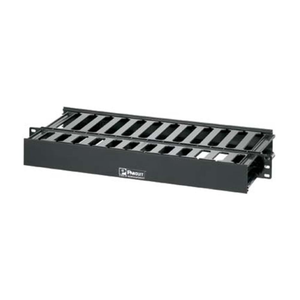 ORGANIZADOR DE CABLES PANDUIT HORIZONTAL DOBLE, 1UR, NEGRO, WMPSE