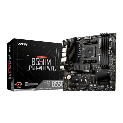 TARJETA MADRE MSI B550M PRO-VDH WIFI, MICRO-ATX, SOCKET AM4, AMD B550, 128GB DDR4, HDMI DP PARA AMD, B550M PRO-VDH WIFI