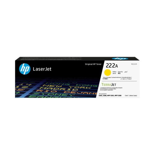 TÓNER HP 222A AMARILLO, 1.200 PÁGINAS, W2222A