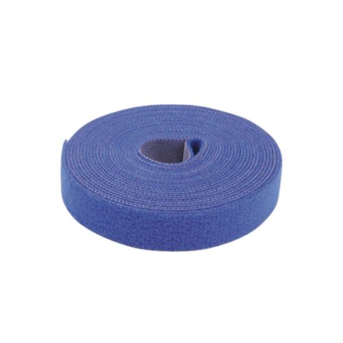 CINTA DE CONTACTO PRECISION AUTOADHERENTE COLOR AZUL, 1.6 CM X 25 METROS, ESPALDA CON ESPALDA (GANCHO Y BUCLE), PST-C05-001-BLU