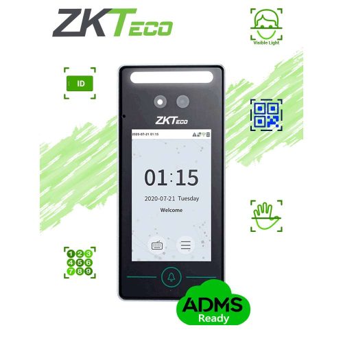 CONTROL DE ACCESO Y ASISTENCIA VISIBLE LIGHT ZKTECO CON AUTENTICACIÓN FACIAL, SPEEDFACEV4LAC