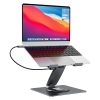 ESTACIÓN DE TRABAJO GIRATORIO 360°, 11 EN 1 PARA LAPTOP, USB, 4K HDMI, USB 3.0, PD100W JACK 3.5 MM, RJ 45