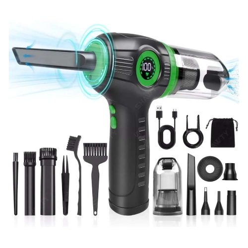 KIT DE LIMPIEZA INALÁMBRICO SHAWTY 2 EN 1 PC 8000MAH, 150000RPM, CON LUZ LED SOPLADOR DE AIRE PARA LIMPIEZA DEL COCHE, EL HOGAR Y EL ORDENADOR, ETC.