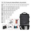 KIT DESARMADORES Y JUEGO DE DESTORNILLADORES 130 EN 1 GRIS 1