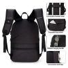 MOCHILA ANTIRROBO IMPERMEABLE, MOCHILA PARA PORTÁTIL, CON BLOQUEO Y CON USB PUERTO Y PUERTO AUDÍFONOS PARA LAPTOP HASTA 15.6 PULGADAS (NEGRO)