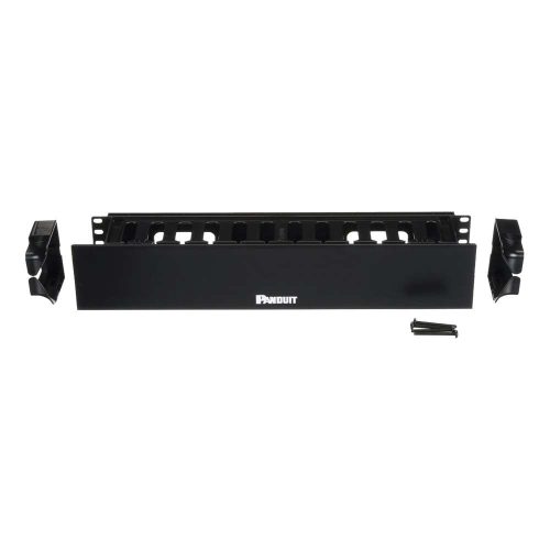 ORGANIZADOR DE CABLES PANDUIT HORIZONTAL PATCHLINK, SENCILLO (SOLO FRONTAL), CON TAPA EXTENDIDA, PARA RACK DE 19IN, 2UR, WMPHF2E