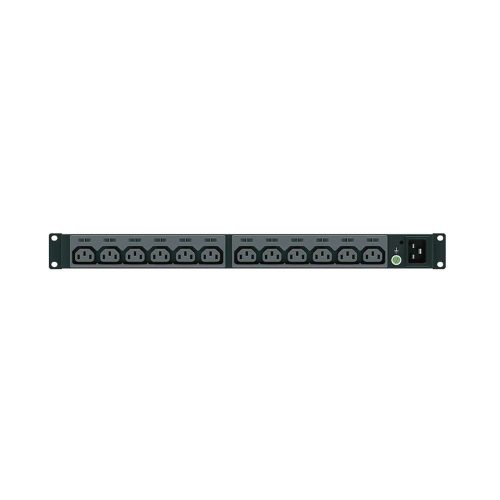 PDU PANDUIT BÁSICO PARA DISTRIBUCIÓN DE ENERGÍA, ENCHUFE DE ENTRADA NEMA L6-20P, CON 13 CONTACTOS C13, INSTALACIÓN HORIZONTAL DE 19IN, 1UR, 20 AMP, 220 VCA, P12B46M