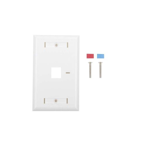 PLACA DE PARED DE 1 PUERTO LINKEDPRO BY EPCOM, KEYSTONE, CON ESPACIO PARA ETIQUETA, COLOR BLANCO, LP-FP-21