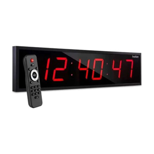 RELOJ LED DIGITAL DE 60CM CON MÚLTIPLES FUNCIONES ESTRUCTURA, CONTROL REMOTO, ROJO