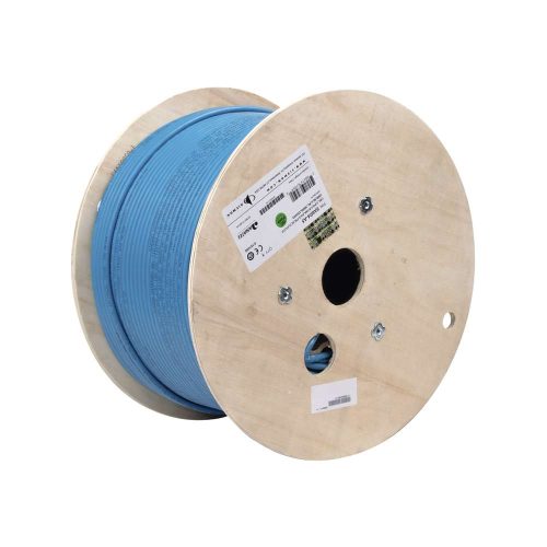 BOBINA DE CABLE BLINDADO SIEMON F UTP DE 4 PARES, Z-MAX, CAT6A, SOPORTE DE APLICACIONES 10GBASE-T, CMR (RISER), COLOR AZUL, 305M, 9A6R4-A5