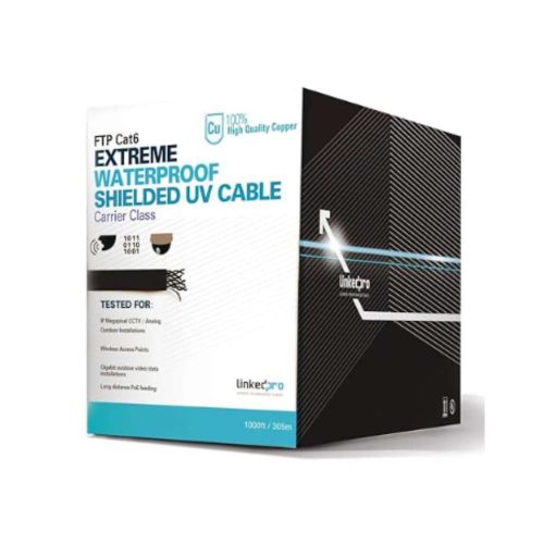 BOBINA DE CABLE LINKEDPRO BY EPCOM DE 305 METROS CAT6+ BLINDADO F/UTP, CM, CALIBRE 23 ALTO RENDIMIENTO, ETL, UL, COLOR AZUL, SUPER FLEXIBLE, PARA APLICACIONES DE VIDEO VIGILANCIA, VIDEO HD, Y REDES DE DATOS, USO INTERIOR, PRO-CAT6-S