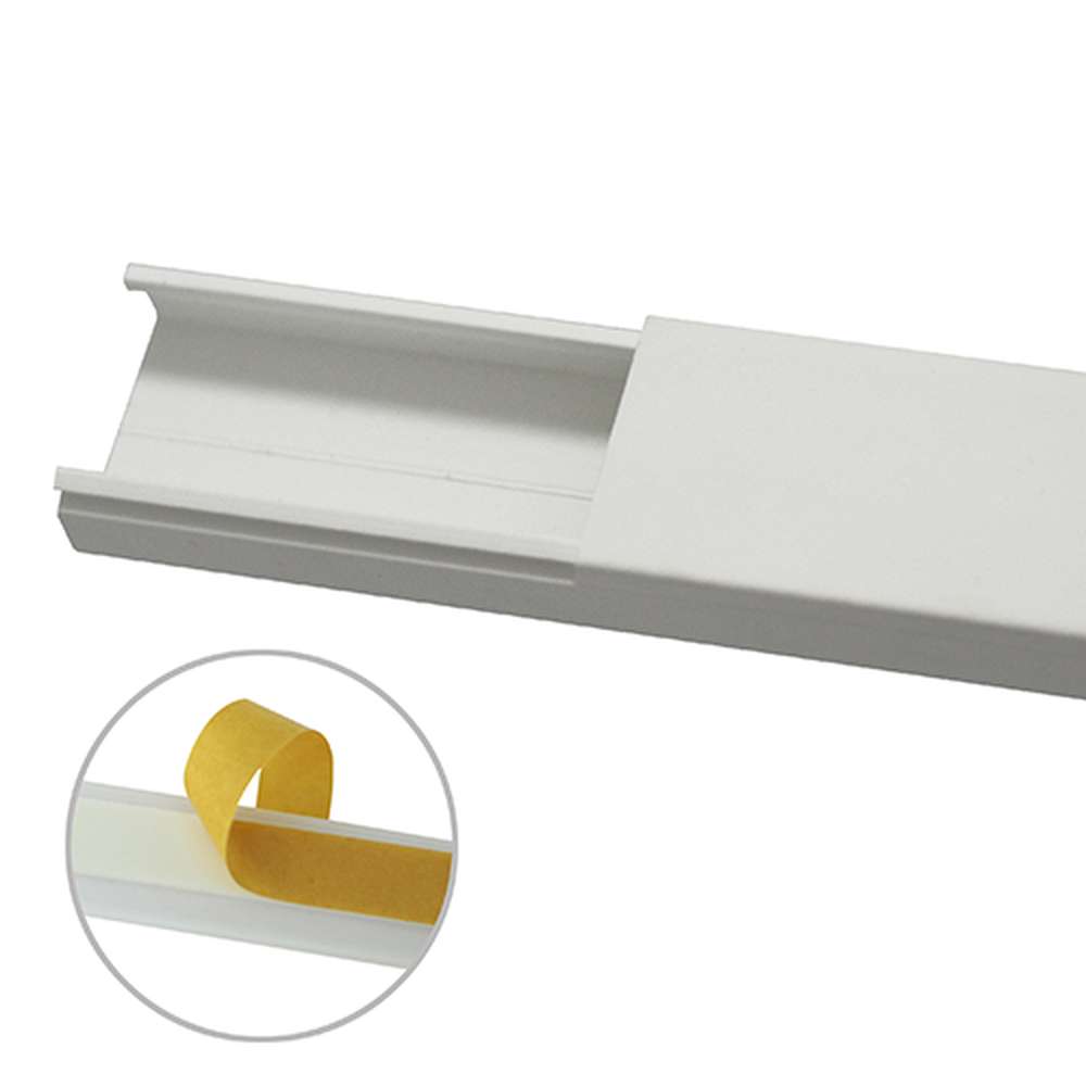 CANALETA THORSMAN EN COLOR BLANCO SIN DIVISIÓN, 35 X 17 MM TRAMO 6 PIES, CON CINTA ADHESIVA (5301-21262), TMK-1735-SD-CC