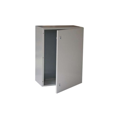 GABINETE DE ACERO PRECISION IP66 USO EN INTEMPERIE (400 X 600 X 250 MM) CON PLACA TRASERA INTERIOR METÁLICA Y COMPUERTA INFERIOR ATORNILLABLE (INCLUYE CHAPA Y LLAVE T), PST-4060-25A