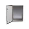 GABINETE DE ACERO PRECISION IP66 USO EN INTEMPERIE (400 X 600 X 250 MM) CON PLACA TRASERA INTERIOR METÁLICA Y COMPUERTA INFERIOR ATORNILLABLE (INCLUYE CHAPA Y LLAVE T), PST-4060-25A