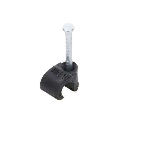 GRAPA REFORZADA THORSMAN PARA CABLE REDONDO DE 7MM CON CLAVO DE 1 COLOR NEGRO (100PZS) (3103-00301), TC-710-RC1