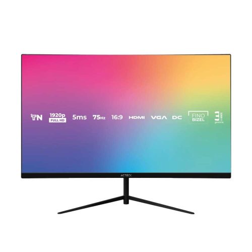 MONITOR ACTECK CAPTIVE VIVID SP270 ELITE LED 27, 1920X1080 FULL HD, 75HZ, HDMI, NEGRO, AC-935845