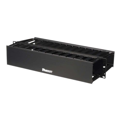 ORGANIZADOR DE CABLES PANDUIT HORIZONTAL PATCHLINK, DOBLE (FRONTAL Y POSTERIOR), PARA RACK DE 19IN, 2UR, WMP1E