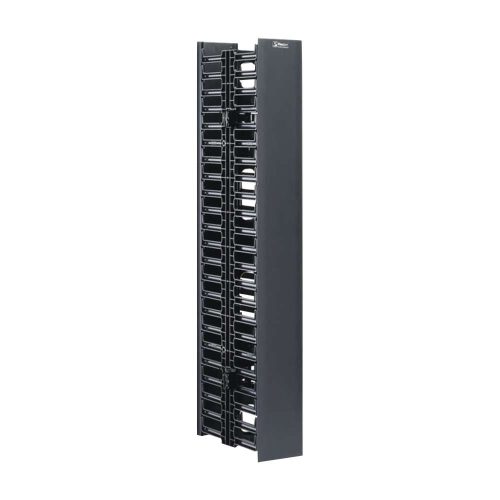 ORGANIZADOR VERTICAL PANDUIT NETRUNNER, DOBLE (FRONTAL Y POSTERIOR), PARA RACK ABIERTO DE 45 UNIDADES, 4.9IN DE ANCHO, COLOR NEGRO, WMPV45E