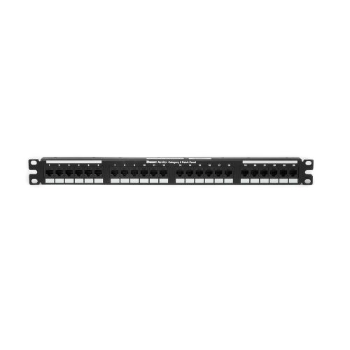 PANEL DE PARCHEO DE IMPACTO 110 PANDUIT, PLANO, CATEGORÍA 6, DE 24 PUERTOS, 1UR, NK6PPG24Y
