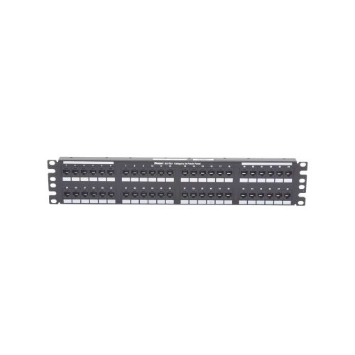 PANEL DE PARCHEO DE IMPACTO 110 PANDUIT, PLANO, CATEGORÍA 6, DE 48 PUERTOS, 2UR, NK6PPG48Y