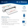 SCANNER PORTÁTIL BROTHER DS640, 1200 X 1200 DPI, ESCÁNER COLOR, USB 3.0, NEGRO BLANCO, DS640