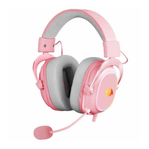 REDRAGON AUDÍFONOS GAMER ZEUS X H510 7.1 PARA PC/PS4/NINTENDO SWITCH, ALÁMBRICO, 3.5MM/USB, ROSA/BLANCO