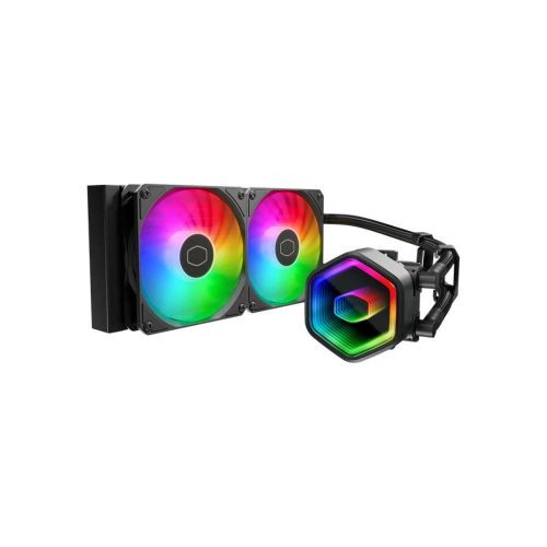COOLER MASTER CORE II ARGB ENFRIAMIENTO LÍQUIDO PARA CPU, 2X 120MM, HASTA 1750RPM, NEGRO, MLW-D24M-A18PA-R1