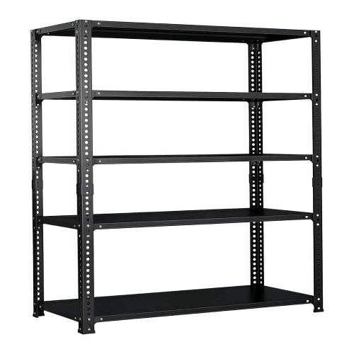 ESTANTE ORGANIZADOR MULTIUSOS DE 5 NIVELES 180X40X90 CM RACK ORGANIZADO R ANAQUEL METALICO RACK AJUSTABLES ANAQUEL ORGANIZADOR ESTANTE METÁLICO PARA TIENDA (NEGRO)