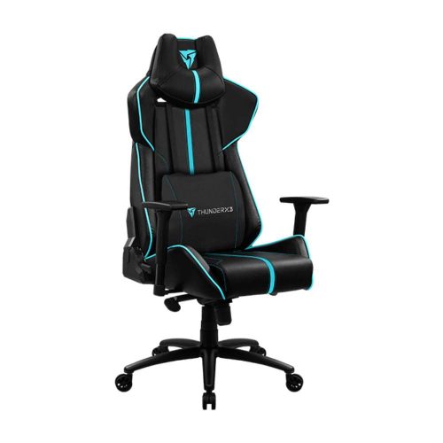 SILLA GAMER PREMIUM THUNDERX3 BC7, HASTA 200KG, NEGRO AZUL, BC7 BLACK CYAN