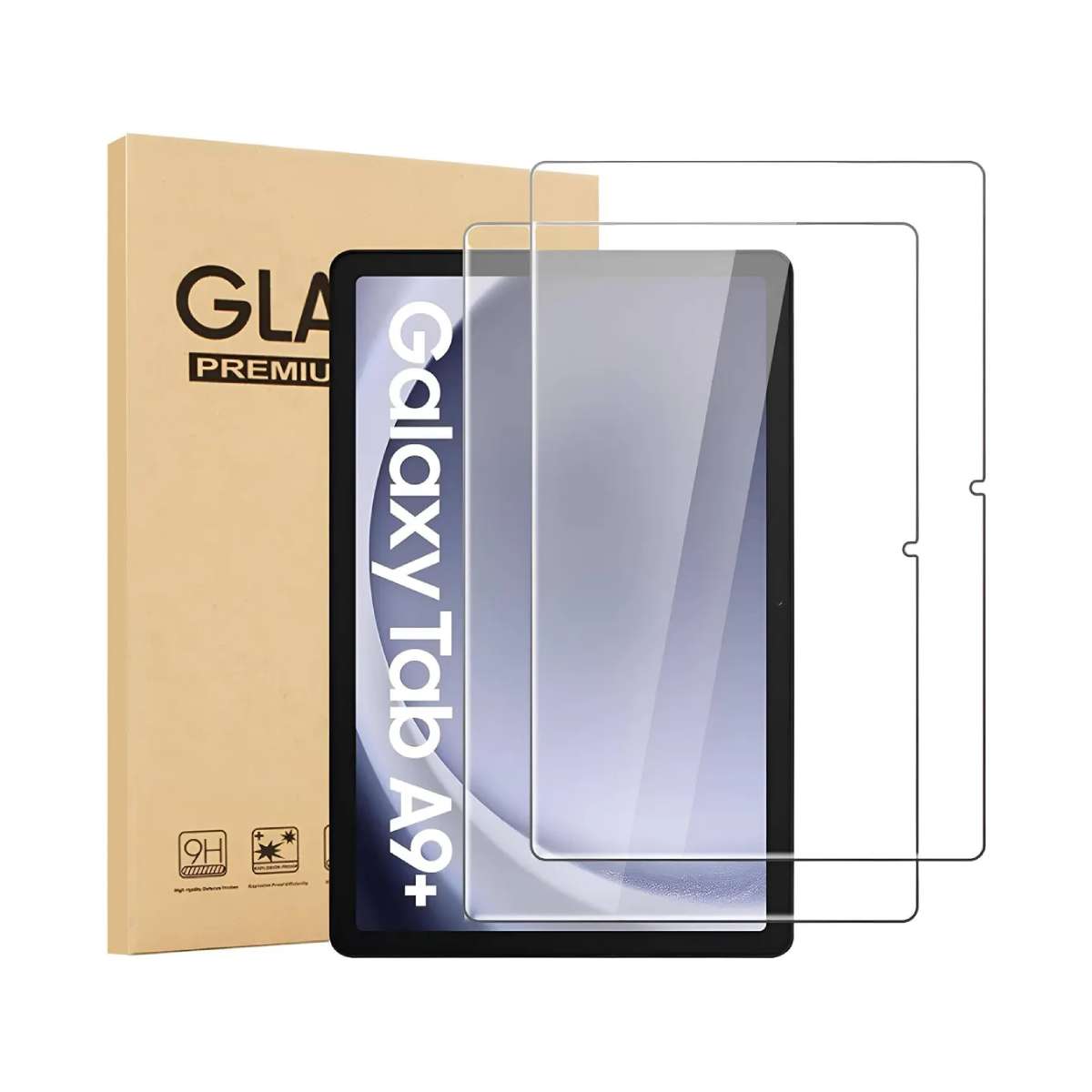 2 MICAS PROTECTOR CRISTAL TEMPLADO PARA GALAXY TAB A9 PLUS