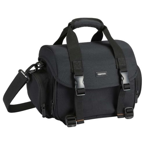 BOLSA GRANDE PARA DISPOSITIVOS DSLR, COLOR NEGRO (INTERIOR NARANJA)